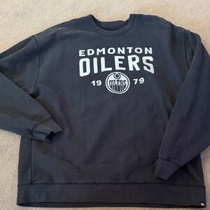 47 Brand Edmonton Oilers Grey Crewneck Sweater
